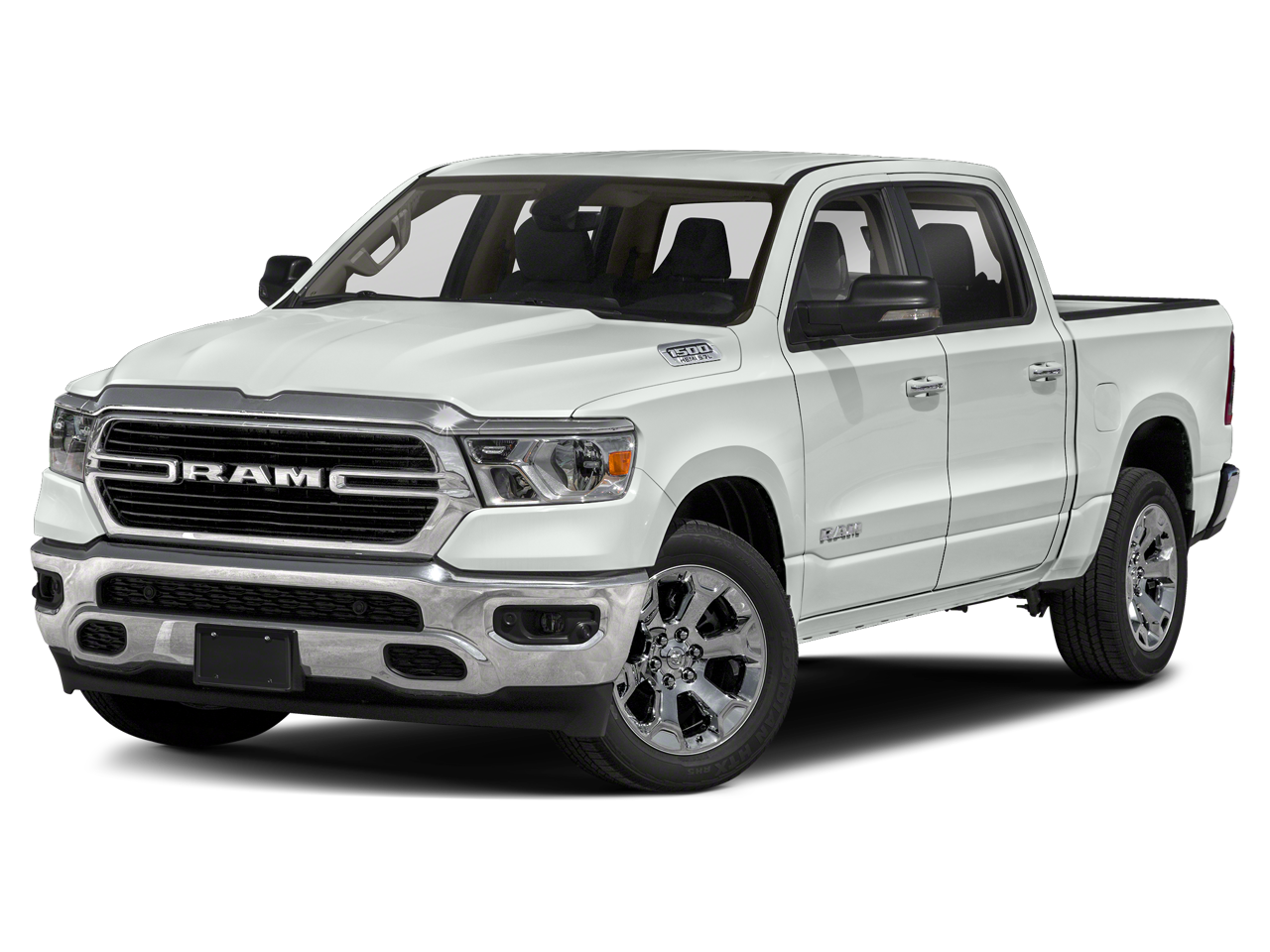 2021 RAM 1500 Big Horn/Lone Star in Bright White Clearcoat — front three-quarter view