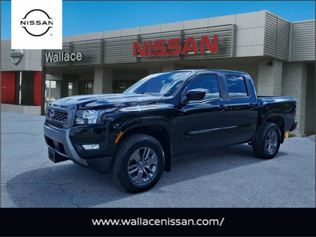 2025 Nissan Frontier SV in Super Black Kh3 — front three-quarter view